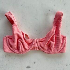 NWOT Abercrombie & Fitch Pink Ribbed Swim Top